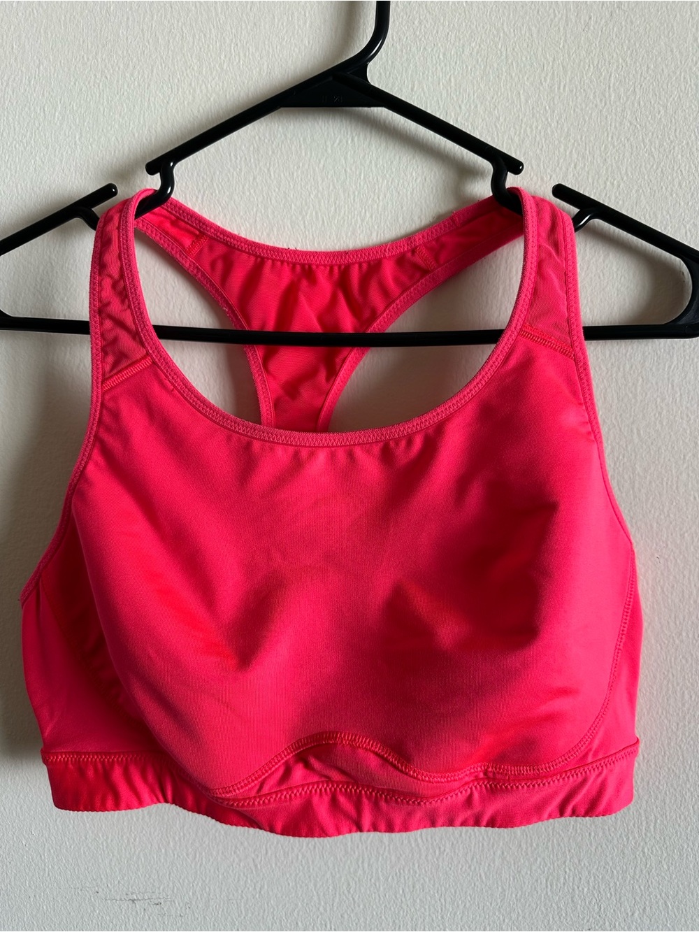 Neon Pink Mesh Back Sports Bra